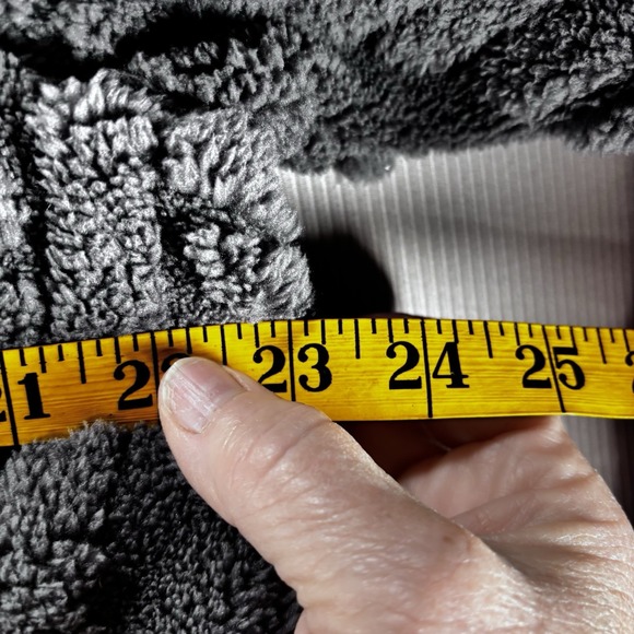 Simply Southern 1/4 Zip Sherpa Pullover Sweater Grey Womens Medium NWT Soft Cozy - Picture 11 of 12